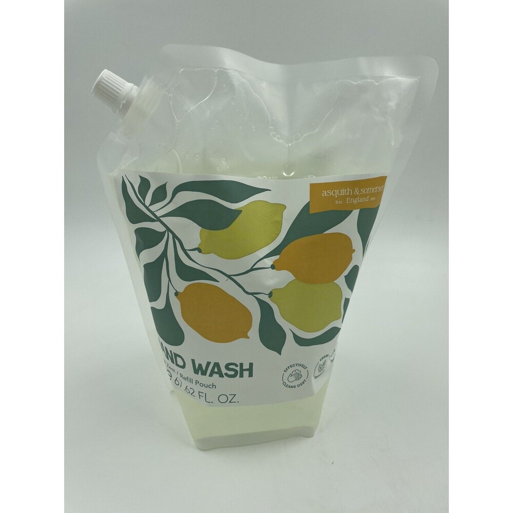 ASQUITH & SOMERSET ENGLAND " LEMON ZEST " Hand Wash Refill Pouch HUGE 2L 67 oz